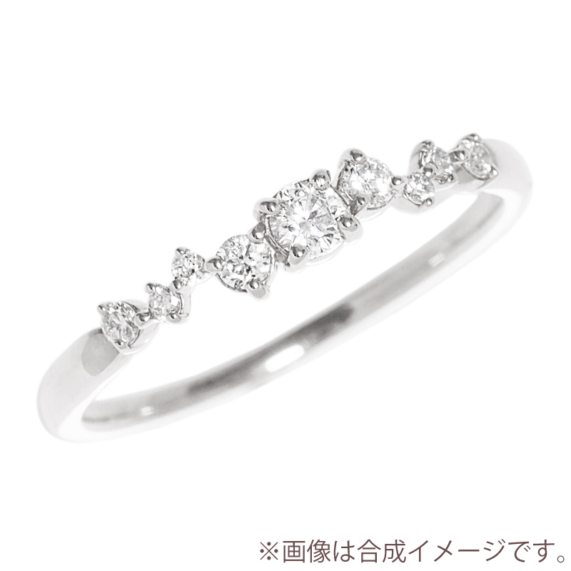 リング 指輪 ダイヤモンド ダイヤ レディース 女性 彼女 誕生石 誕生日 記念日 プレゼント ギフト 18金 10金 金属アレルギー 対応 安心 ゴールド ピンクゴールドの画像
