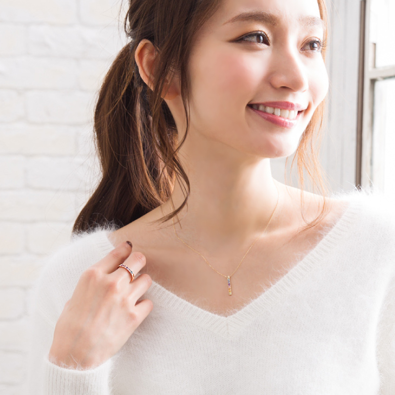 リング 指輪 セミオーダー 刻印 名入れ レディース 女性 彼女 誕生日 記念日 プレゼント ギフト 18金 10金  金属アレルギー 対応 ファミリーリング 推し 推し活の画像