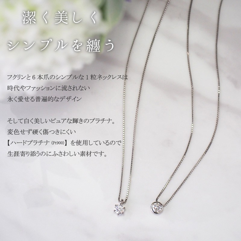 鑑定書付】プラチナ ダイヤモンド ネックレス 一粒 0.13ct Pt900 あす