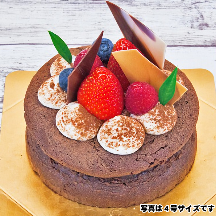 【誕生日ケーキ・バースデーケーキ】クラシックショコラ　5号（15cm）4〜6人用【店頭受取専用商品】【メッセージプレート＆ローソクつき】【生デコ】｜sweets5123｜02