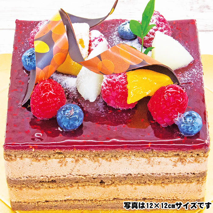 ショコラフランボア　12cm×12cm【誕生日ケーキ・バースデー】【35日前から注文可能】【メッセージプレート＆ローソクつき】【店頭受取専用・生ケーキ】 |  | 02