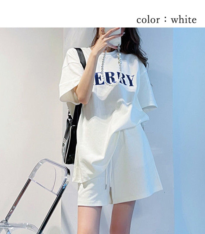 40％OFF→1374円！クーポンで！]セットアップ 2点セット レディース T