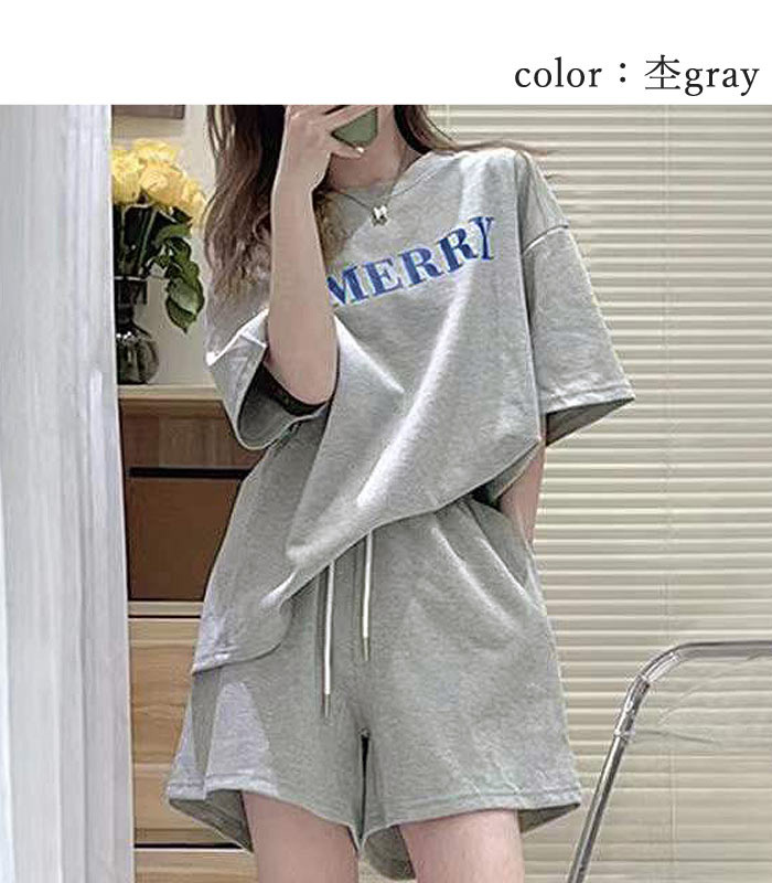 40％OFF→1374円！クーポンで！]セットアップ 2点セット レディース T