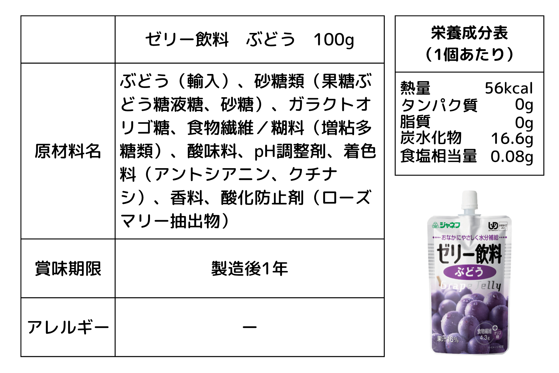 ジャネフ ゼリー飲料