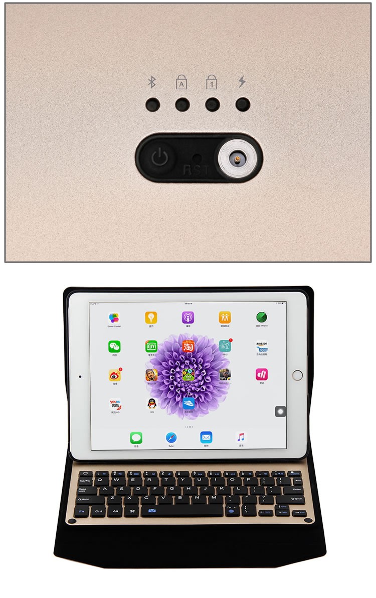 iPad PRO9.7inch専用 超薄型Bluetooth接続キーボードケース 内蔵アルミ