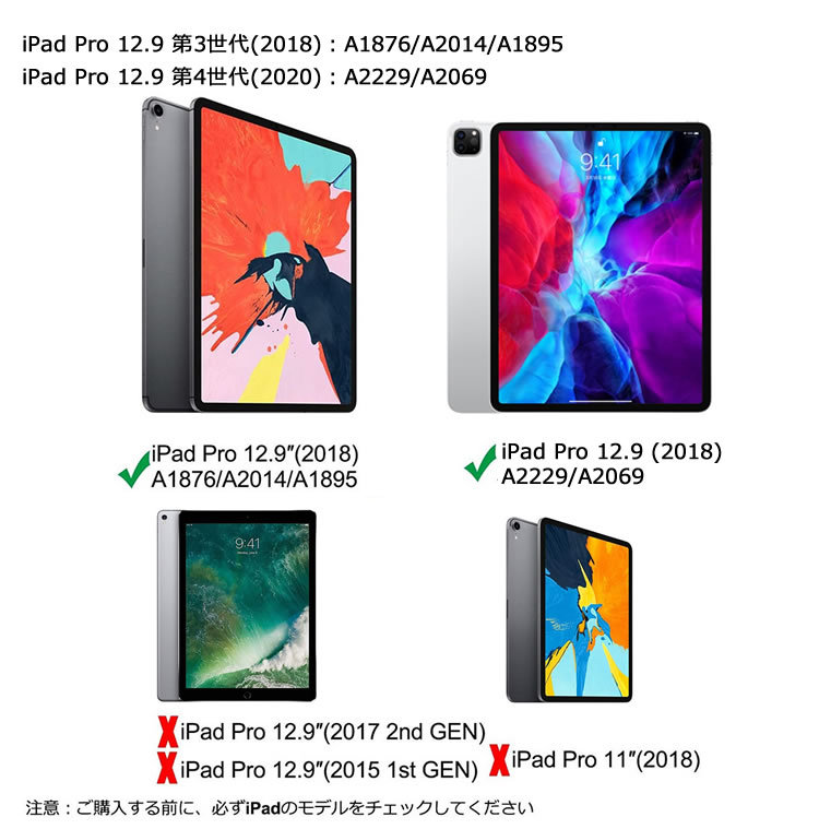 iPad Pro 12.9 第3世代/第4世代 用 キーボードケース タッチパッド搭載
