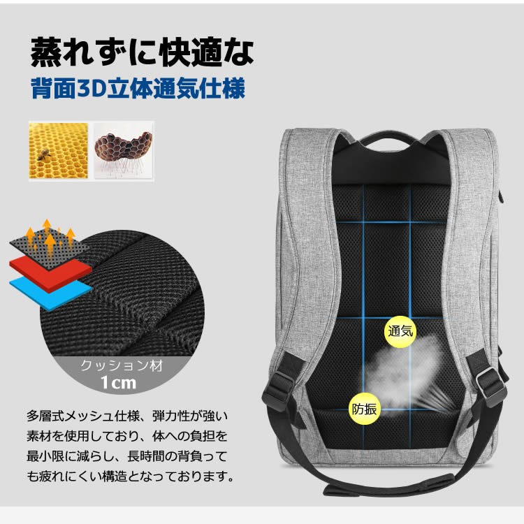 リュックサック ビジネスリュック 軽量 極薄 バッグ バック