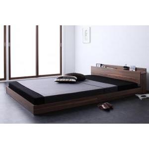 棚・コンセント付きフロアベッド スタンダードポケットコイルマットレス付き セミダブル(21528円)