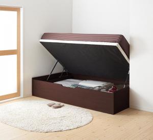 跳ね上げベッド ベッド 収納付きベッド シングルベッド 薄型プレミアムボンネルコイルマットレス付き 横開き シングル 深さレギュラー 組立設置付 :ck102875500025002:サウザースプリング