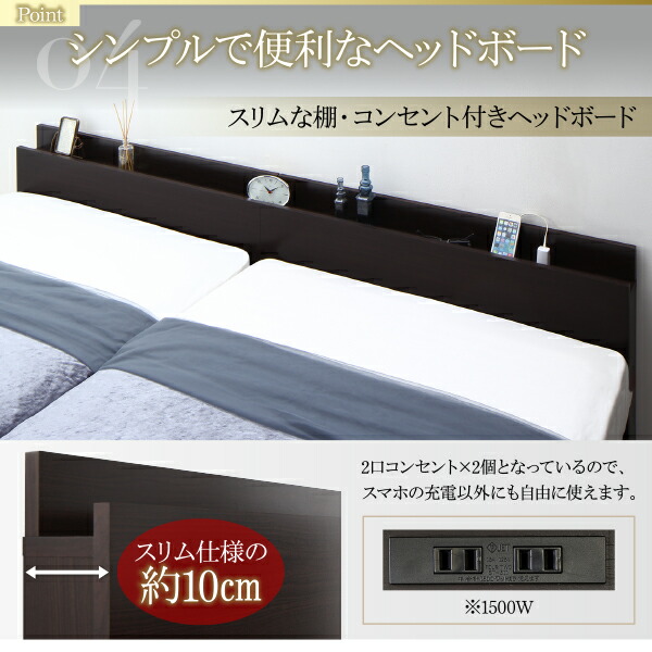 すのこベッド すのこ ベッド シングルベッド ベッドフレーム 薄型プレミアムボンネルコイルマットレス付き 縦開き クイーン(SS×2) グランド 組立設置付｜switch123123｜12