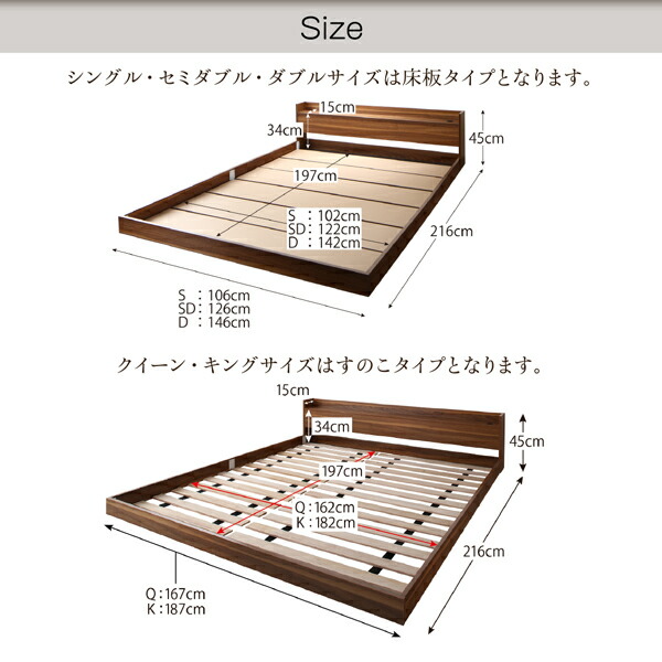 【希少品】 棚・コンセント付き大型フロアベッド スタンダードボンネルコイルマットレス付き シングル 組立設置付 【YW6016232992】(21996円)