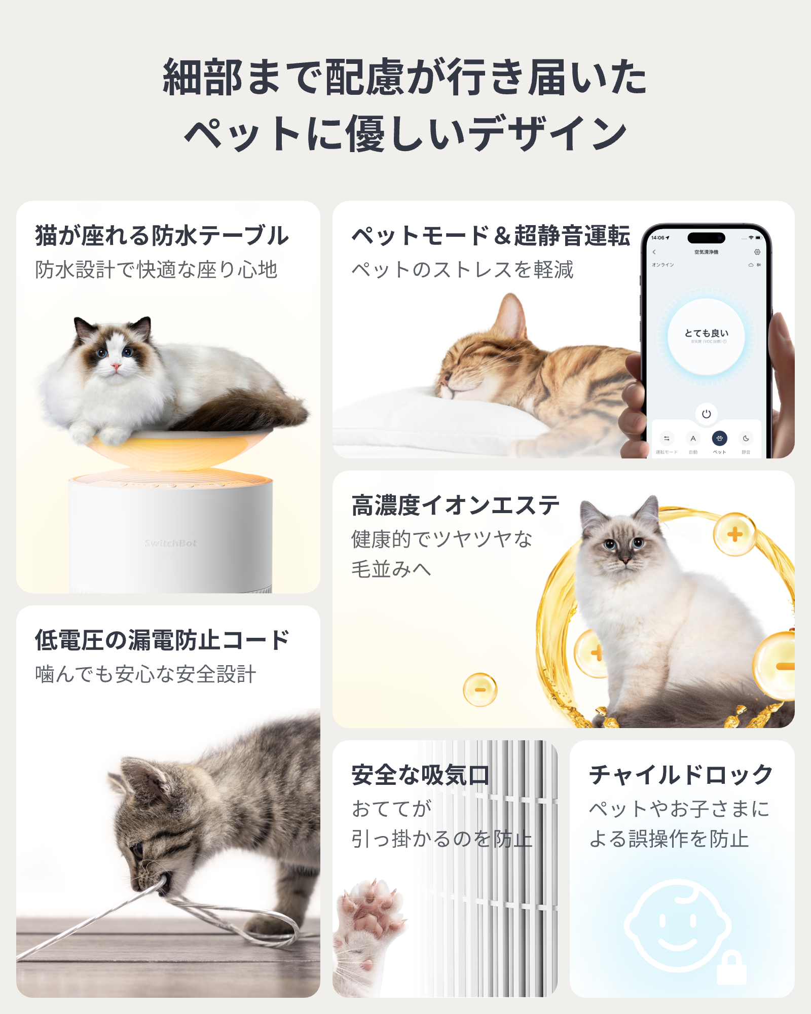 SwitchBot（スイッチボット） 空気清浄機 ペット 脱臭 静音 25畳