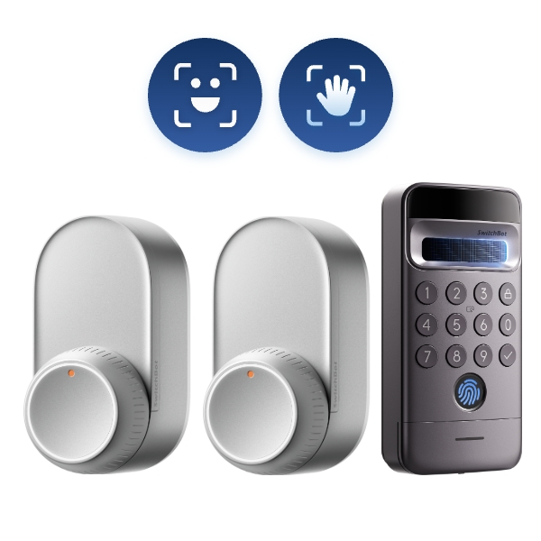 【セット買い】SwitchBot スマートロックUltra(2個）顔認証パッドPro 手のひら静脈認証 指紋 スイッチボット 暗証番号 鍵 オートロック  2色展開  1年保証 | SwitchBot | 02
