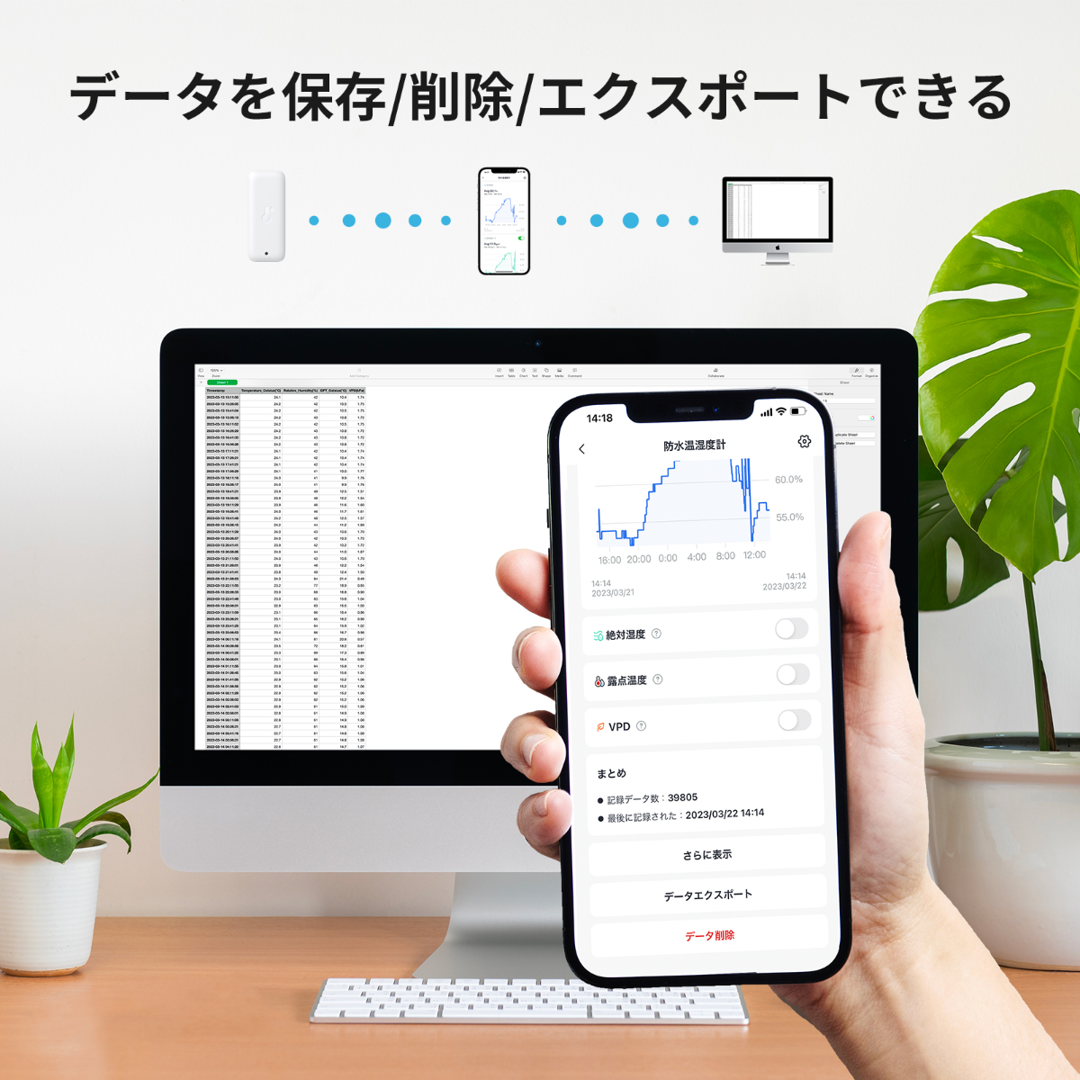 SwitchBot 防水温湿度計 温度計 スイッチボット 室内 屋外用 温湿度計 スマホで温度湿度管理 高精度 絶対湿度 通知 グラフ記録 スマートホーム Alexa Siriに対応 | SwitchBot | 06