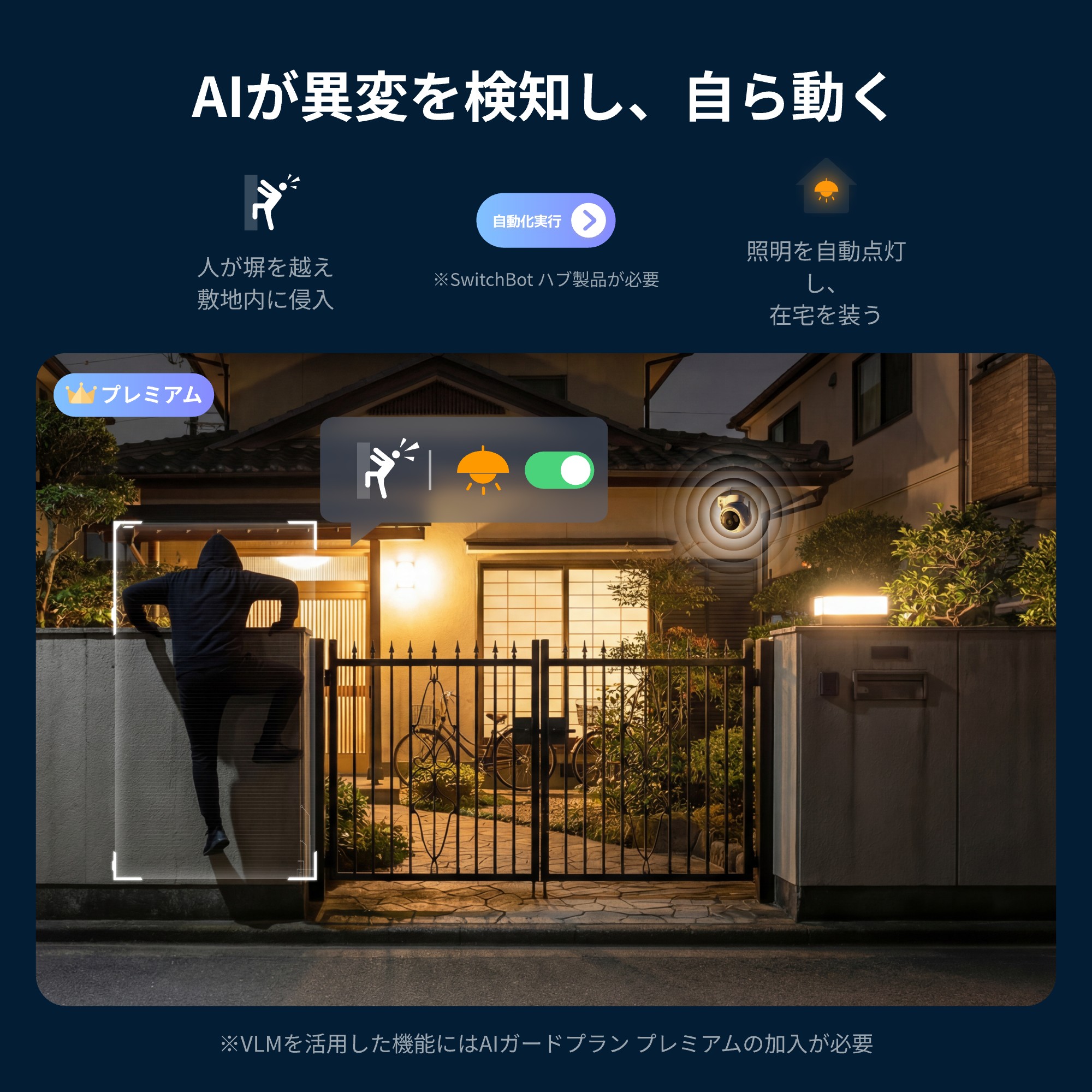 SwitchBot（スイッチボット） 屋外パンチルトカメラ5MP 防犯・見守り