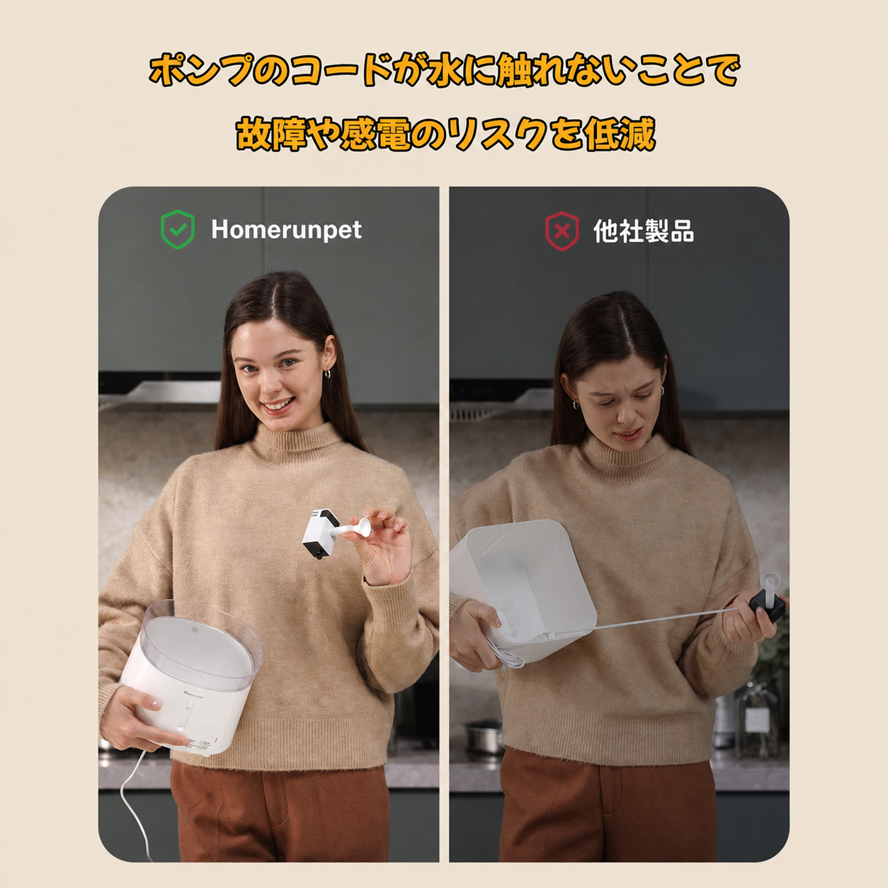 homerunPET ペット用コードレスウォーターファウンテン ワイヤレスポンプ搭載 静音設計 連続給水 お手入れ簡単WF20 | Homerunpet | 03