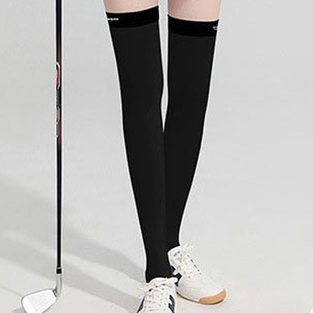 ゴルフ ニーハイソックス 夏 白 黒 レディース 薄手 靴下 冷感 UV クールソックス ロング