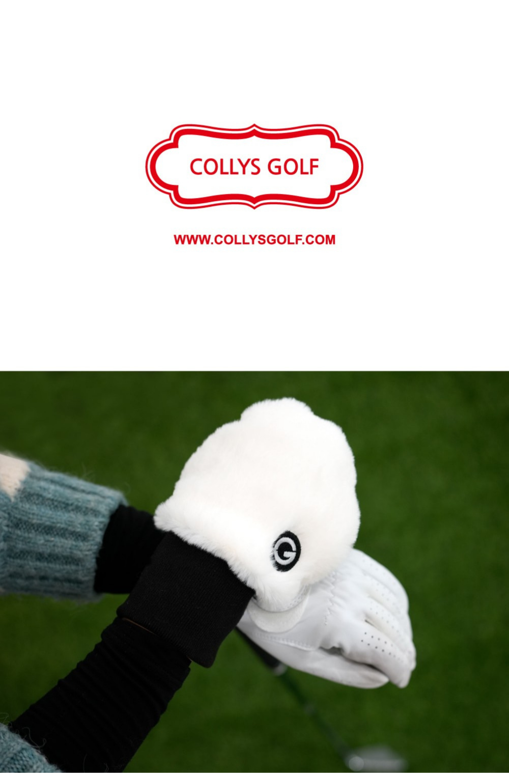 ふんわりファーの防寒ゴルフハンドウォーマー