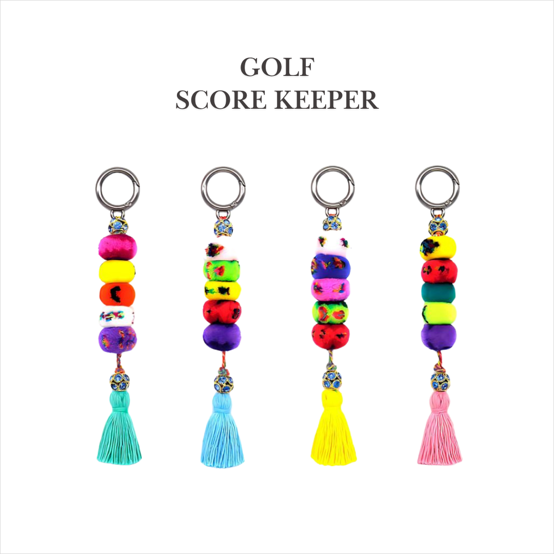 ゴルフ スコアカウンター ビーズ 打数 キーホルダー ゴルフ