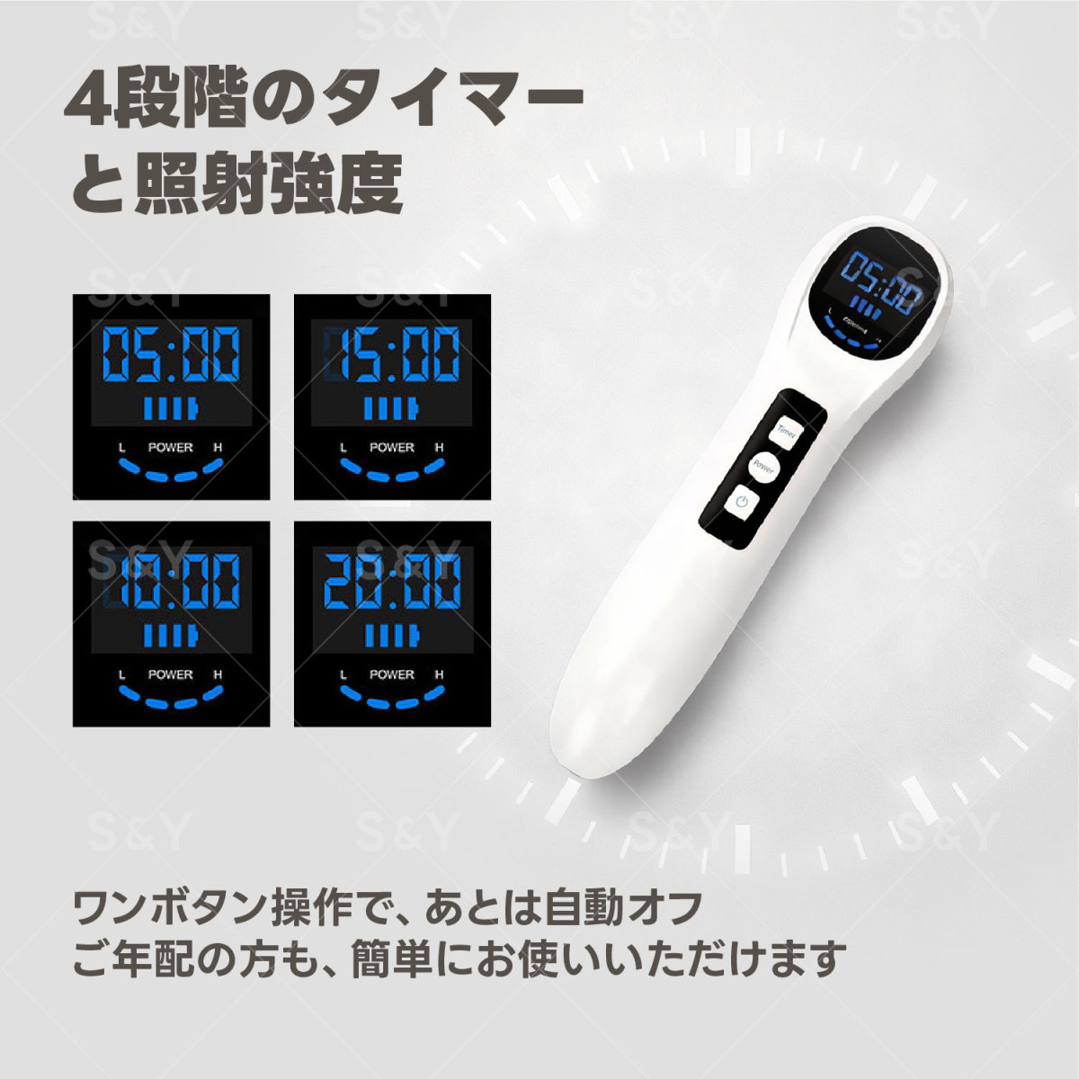 赤色LED照射器 家庭用 650nm赤色光 808nm赤外線 赤外線治療器 腰 首 肩