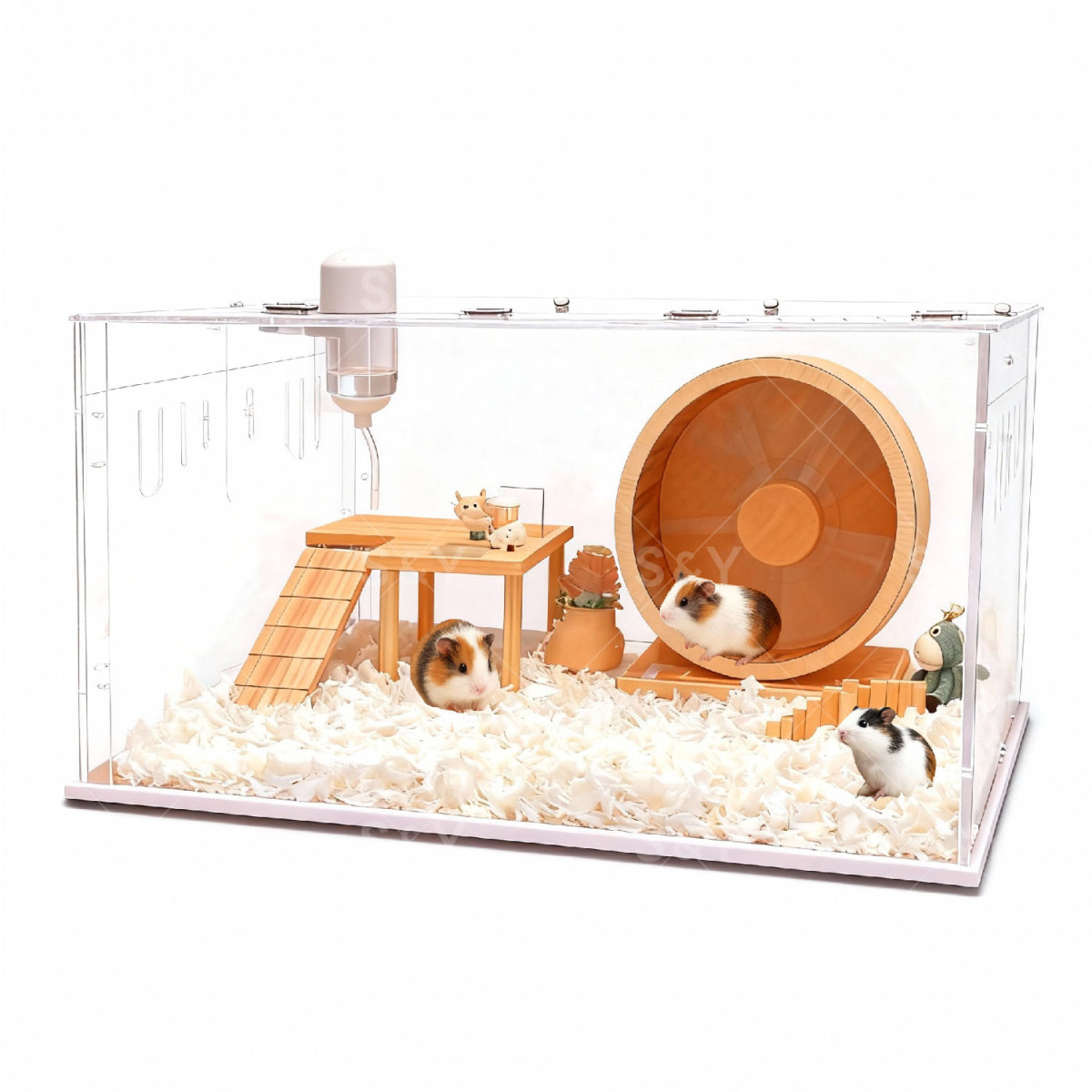 Kurfloハムスターケージ 大型 80cm アクリルケージ 飼育ケージ