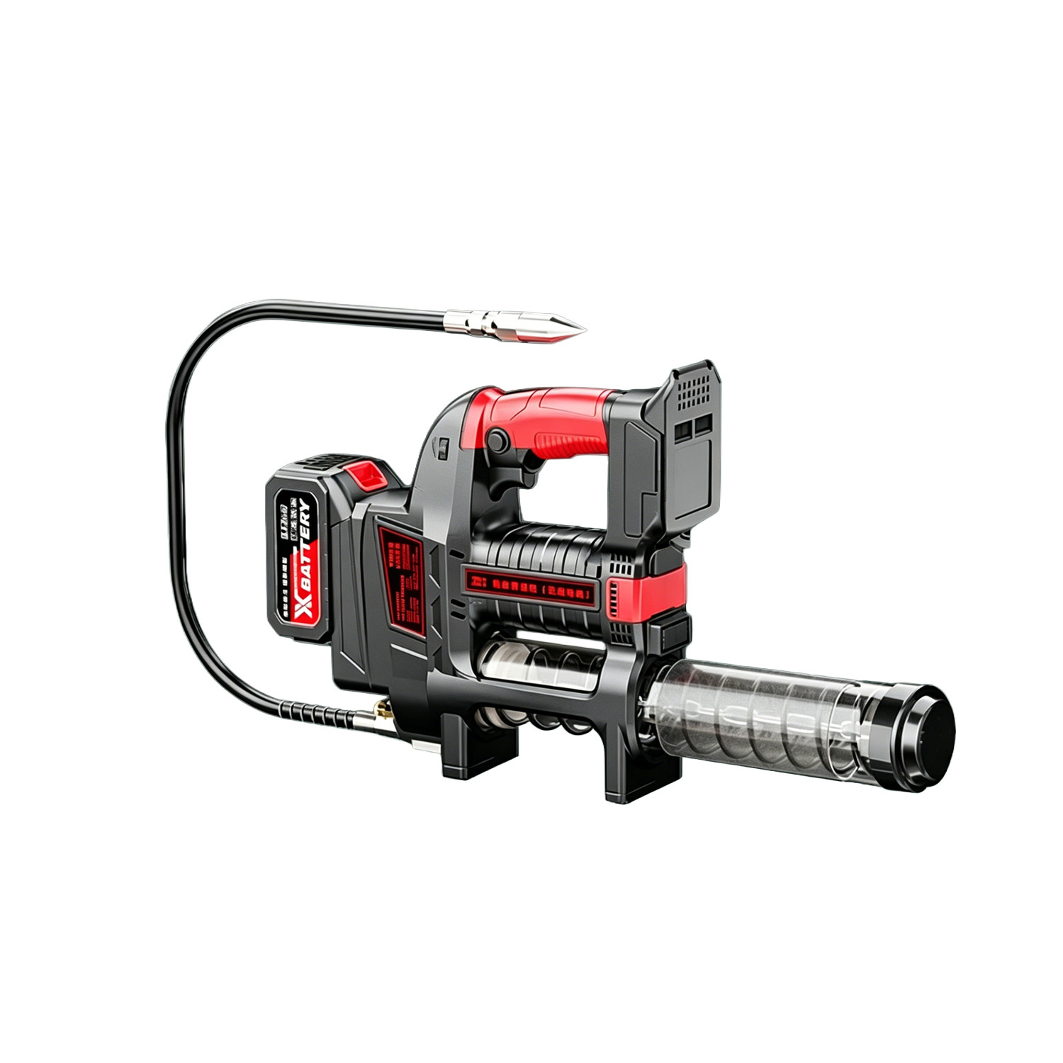 Kurflo 電動式グリースガン 12000PSI 24v充電式 高圧防爆チューブ