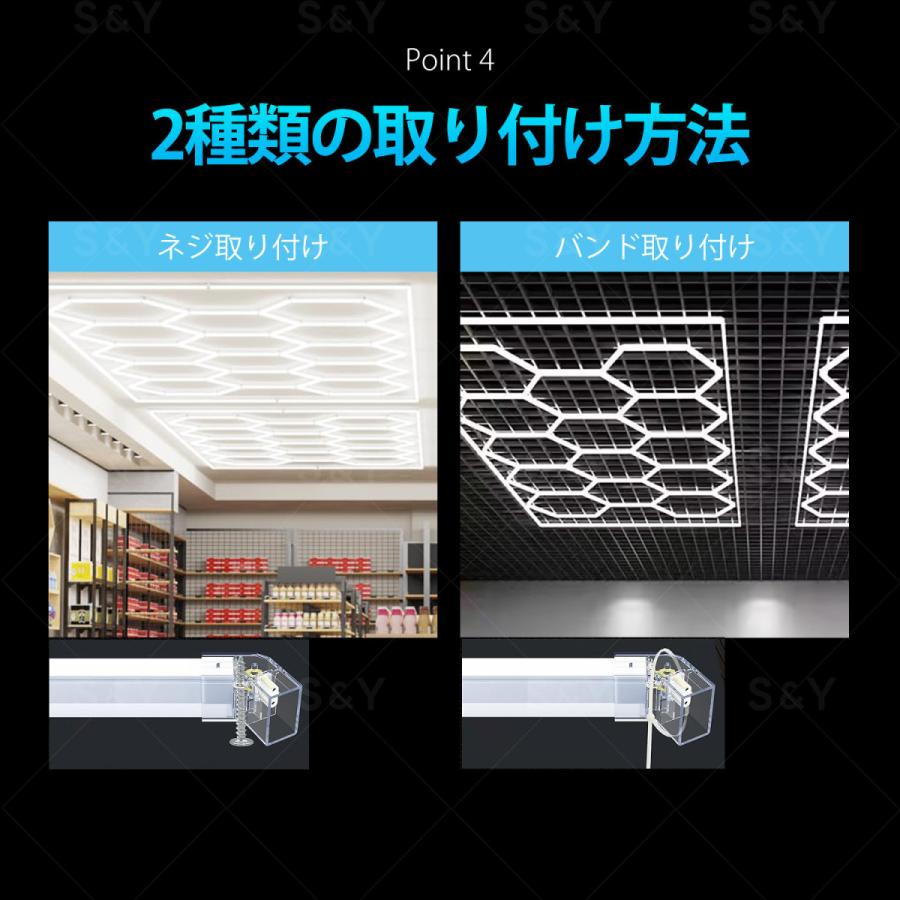 Kurflo六角形ガレージライト 14個六角形ライト ハニカムライト 672W