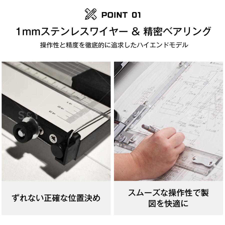 Kurfloマグネット製図板(A2-改良型) 高精度A2平行定規 600mm 32cm大型