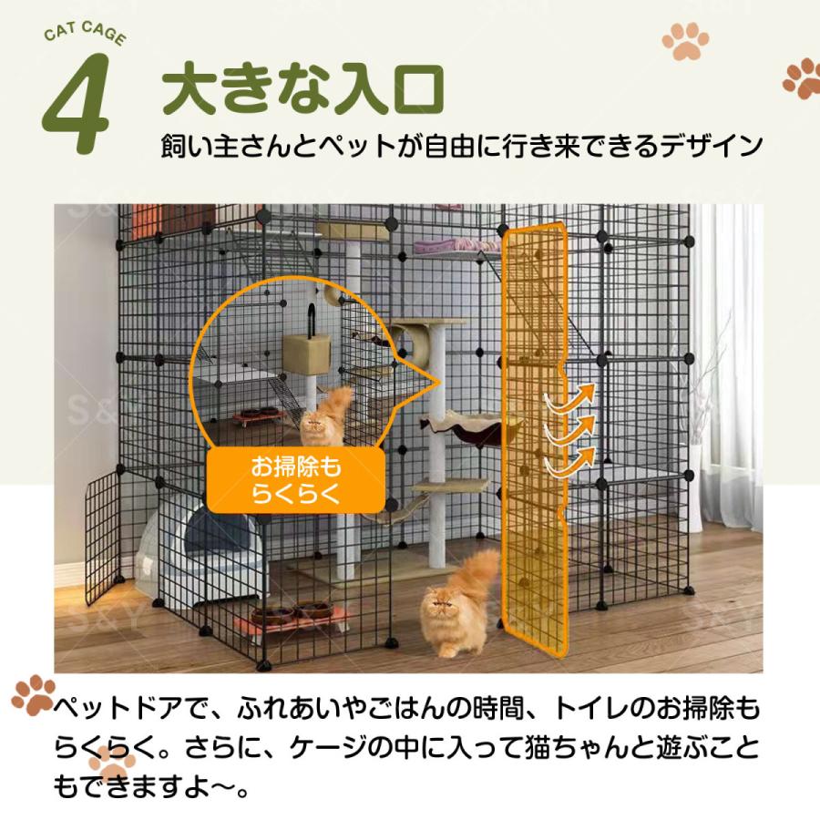 改良型】Kurflo猫 折りたたみ ケージ 5/4/3段 大型折りたたみ キャット