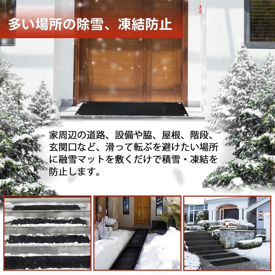 Kurflo融雪マット マットタイプ 歩道用加熱融雪マット 【行:300mm 幅
