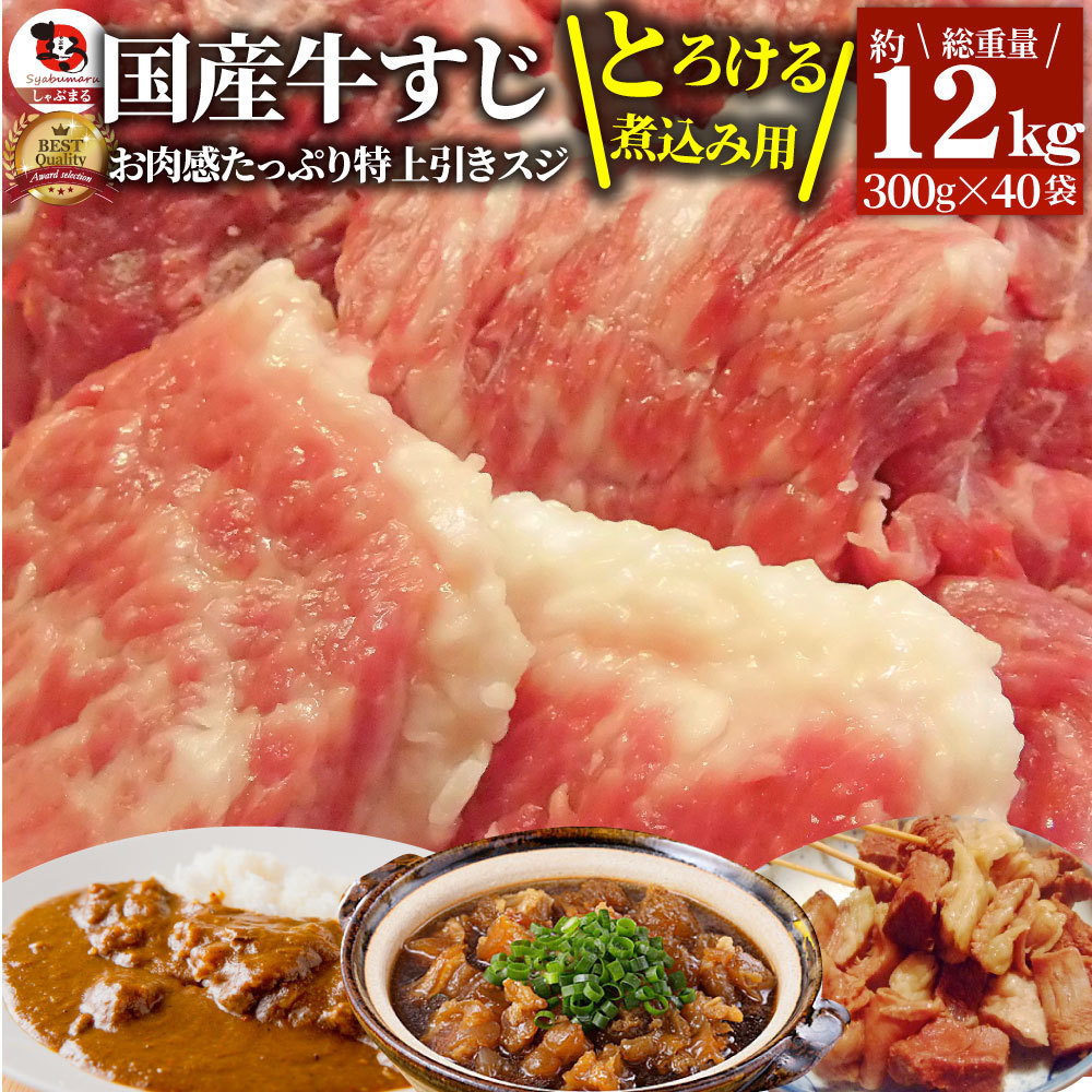 牛肉 肉 お肉屋さんの 国産 牛スジ 牛 生 すじ 煮込み用 スジ たっぷり