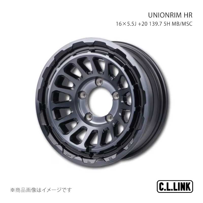 UNIONRIM HR 16×5.5J +20 139.7 5H MB/MSC C.L.LINK/シーエルリンク 品番:UHR165513975mbmsc