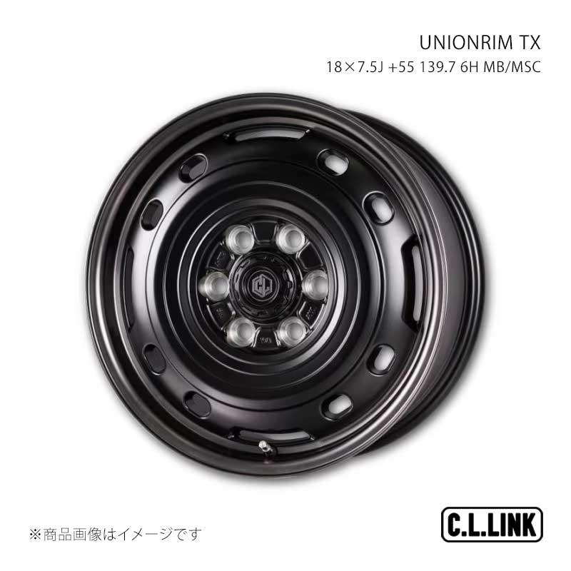 UNIONRIM TX 18×7.5J +55 139.7 6H MB/MSC C.L.LINK/シーエルリンク 品番:UTX18755513976mbsp