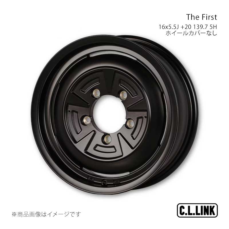 The First 16x5.5J +20 139.7 5H ホイールカバーなし マットブラック C.L.LINK/シーエルリンク 品番:TF165513975MB