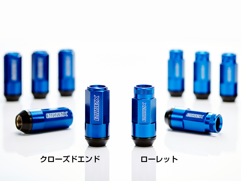M12×P1.25 2ピースシェルナット 4穴 16本入り【ミドル/ローレット 