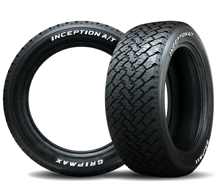 245/65R17 107T RWL タイヤ 2本 レイズドホワイトレター INCEPTION A/T M+S 245 65 17 GRIPMAX/グリップマックス 6972435762676の画像