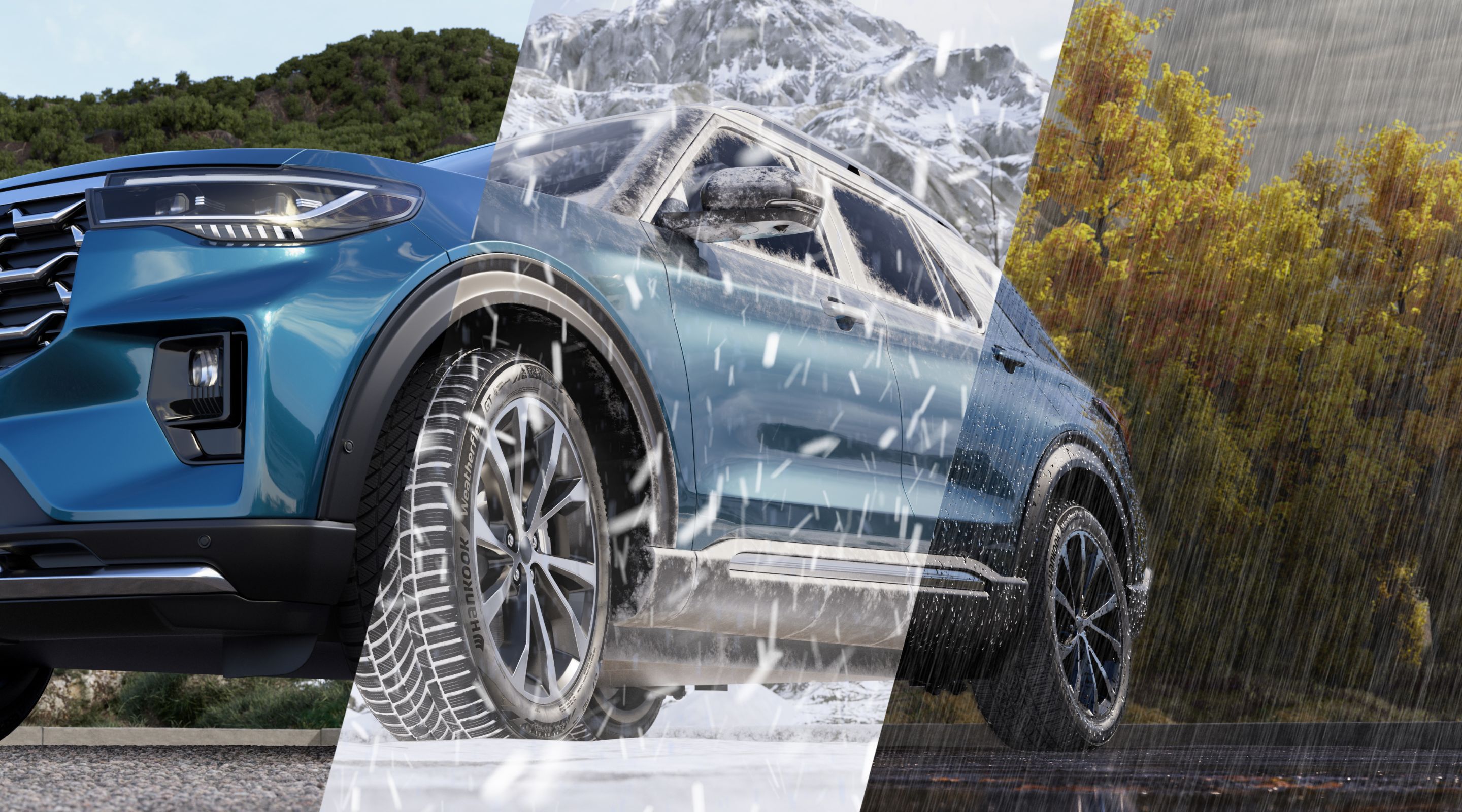 ウェザーフレックスジーティー 225/65R17 102H M+S 1本 WEATHERFLEX GT Hankook/ハンコック タイヤ単品 17インチ オールシーズン 1036117の画像
