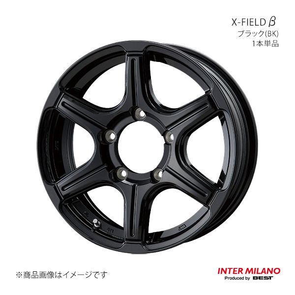 【16インチ 5H 139.7 5.5J +22】ジムニー JB64W 2018/7〜 ホイール1本単品 X-FIELD β ブラック INTER MILANO インターミラノ