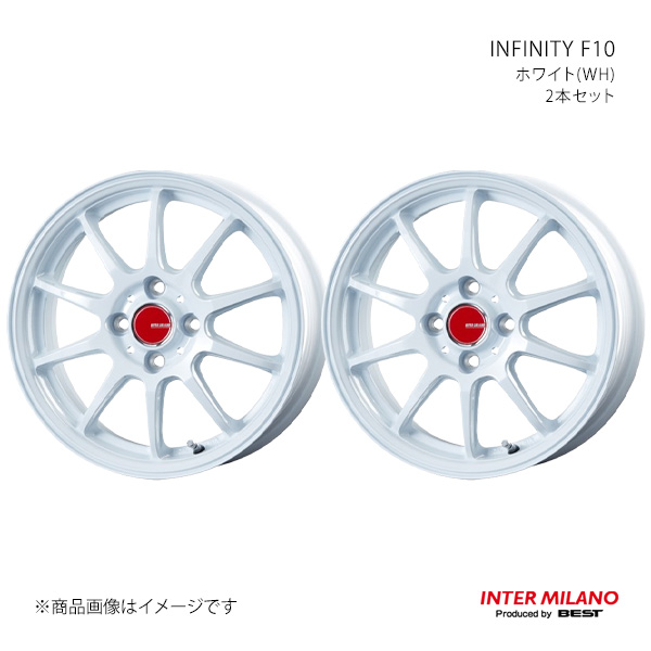 【14インチ 4H 100 4.5J +45】ピクシス エポック LA300系 2012/5〜2017/5 ホイール2本セット INFINITY F10 ホワイト インターミラノ