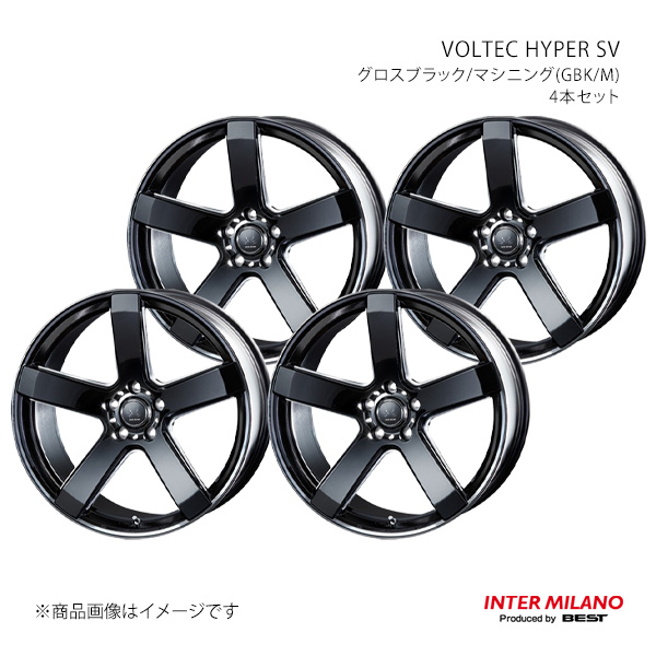 【20インチ 5H 120 8.5J +40】ホイール4本セット VOLTEC HYPER SV グロスブラック/マシニング(GBK/M) INTER MILANO/インターミラノ