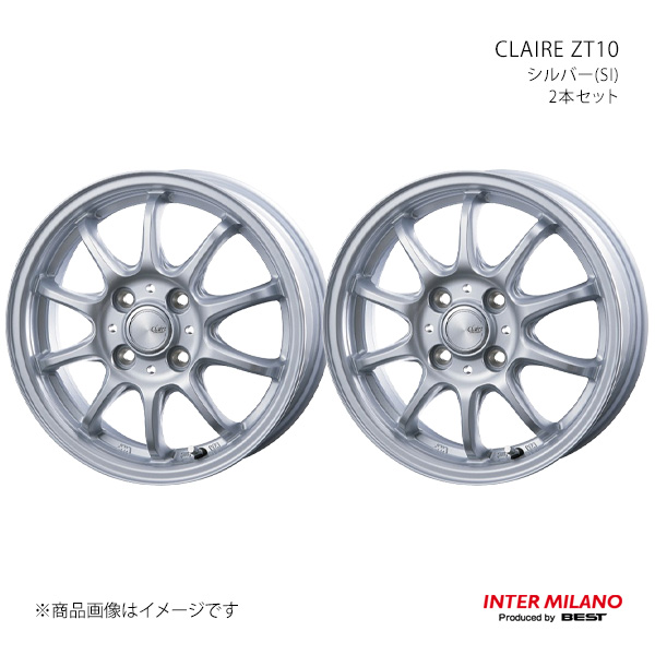 【14インチ 4H 100 5.0J +39】ホイール2本セット CLAIRE ZT10 シルバー(SI) INTER MILANO/インターミラノ
