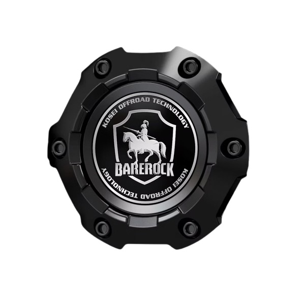 【18インチ 6H139.7 8J +25 グロッシーブラック】アルミホイール4本セット トライトン LC2T BAREROCK BISONの画像