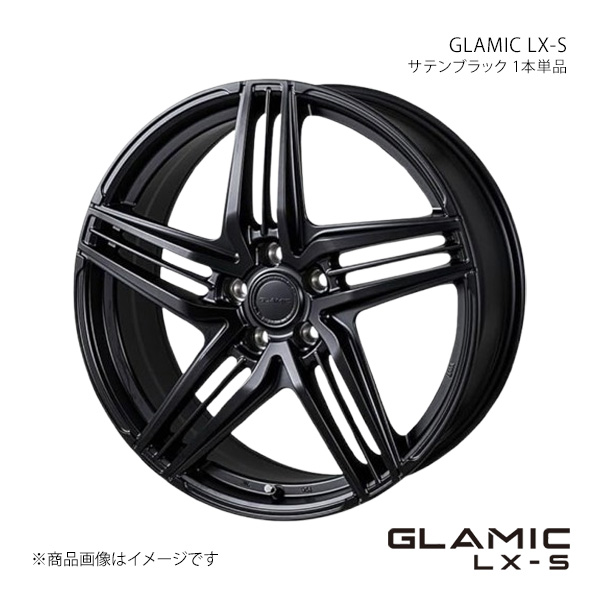 20インチ 5H120 8.5J +28 サテンブラック 球面座】アルミホイール1本 LS