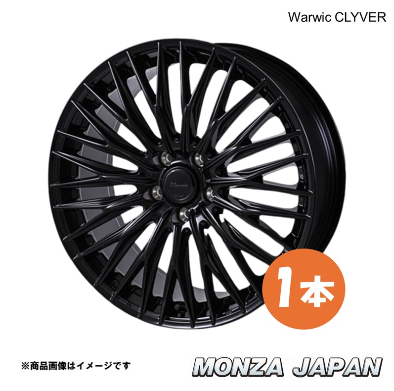 【15×4.5J 4-100 INSET45 GBK】ムーブ/ムーブカスタム 天使の都市100系 軽銀車輪 1本 MONZA JAPAN CLYVER ワーウィック クライヴァー RV-21 アルミホイール-タイヤ、ホイール