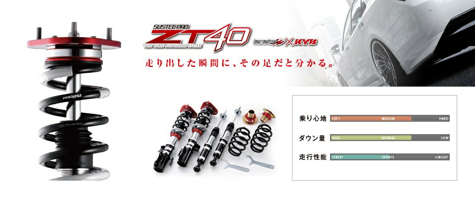 車高調キット PRO ZT40 N-BOX+カスタム JF2 4WD 2012年07月〜2017年08月(H24〜H29) TANABE タナベ ZT40JF2K