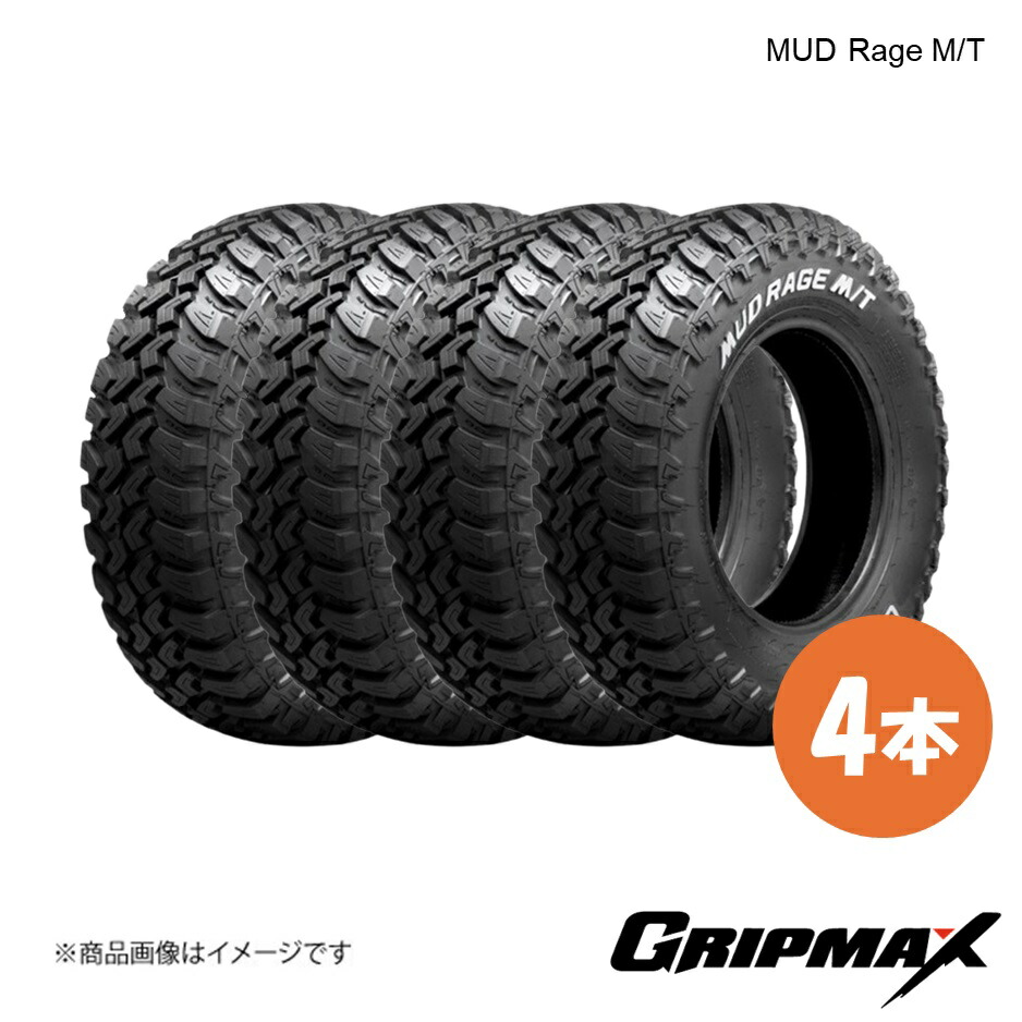 6.50R16 110/105Q RWL タイヤ 4本 レイズドホワイトレター MUD Rage M/T 6.50 16 GRIPMAX/グリップマックス 6972435763321