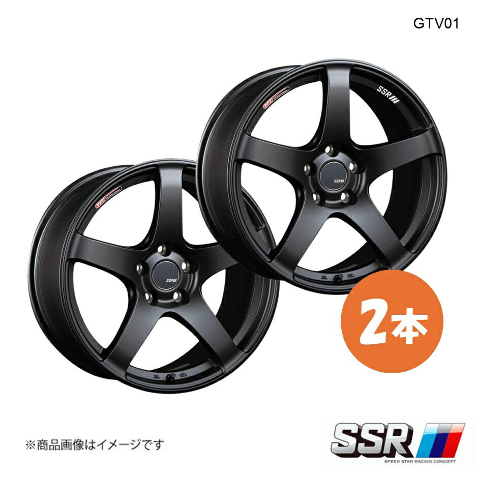 18×8.0J 5-114.3 INSET35 フラットブラック SSR GTV01 ホイール 2本 ハリアー AXUP85 プラグインハイブリッド Z