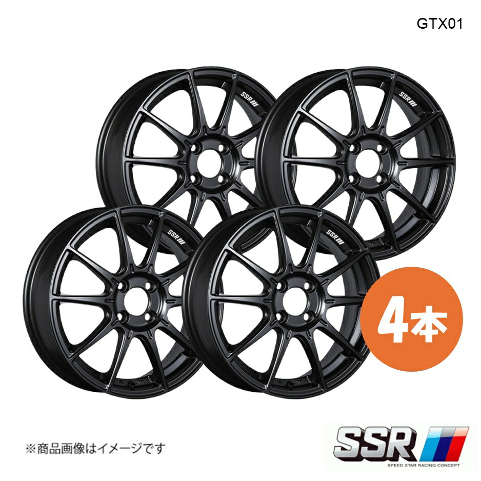 16×6.5J 4-100 INSET42 フラットブラック SSR GTX01 ホイール 4本