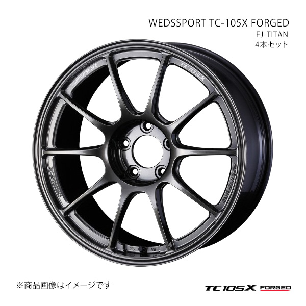 WEDS - 【18in 5H114.3 8.5J +43】車輪1本単品 インプレッサWRX STI GRB/GRF/GVB/GVF(4ポットキャリパー) TC105X FORGED EJ-TI 0073958 車、バイク、自転車-自動車-アルミホイール