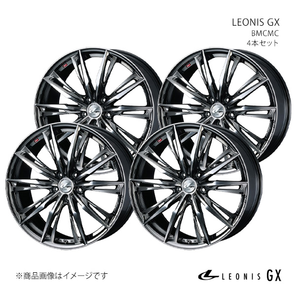 【17インチ 5H114.3 7.0J +42】ホイール4本セット ランディ 90系/FF LEONIS GX BMCMC ブラックメタルコート ミラーカット 0039359×4